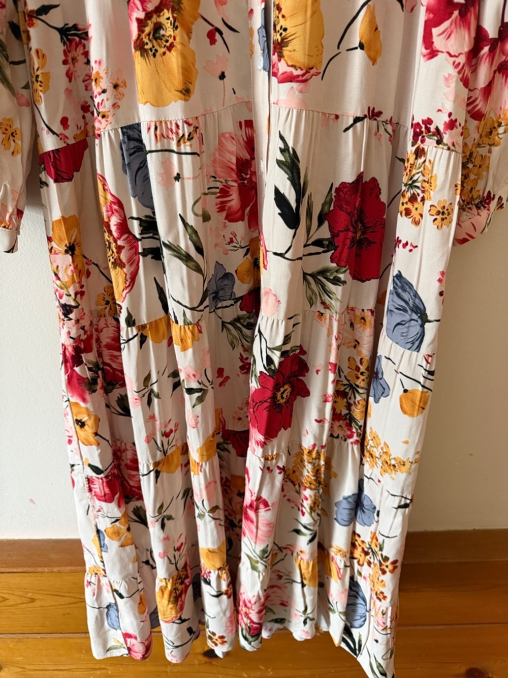 Philosophy Floral Button Down Midi Dress Size 6 - Picture 4 of 7
